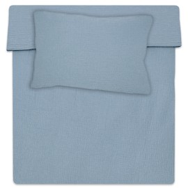 Totsy Baby Cot bed duvet cover set Muslin 100x135 cm - Cotton toddler quilt covers for girl and boy Set Comforter cover 100 x 135 cm and pillowcase 60 x 40 cm