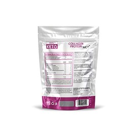 Wellthy Colágeno KETO Hidrolizado 400g reforzado con MCT 100% de Coco. Colágeno Hidrolizado Brasileño, MCT Importado, Gluten Free, NON GMO, KETO Friendly, Paleo Safe, Sugar Free, Bottle Free.