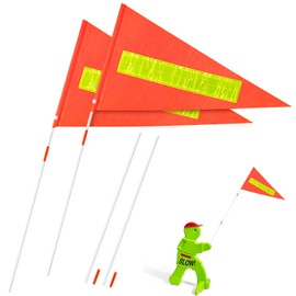 Replacement Reflective Safety Flags Large Size 2Packs Compatible with Step2 Kid Alert Slow Down Signs for Neighborhoods Weatherproof Warning Flag Kids at Play Signs for Street