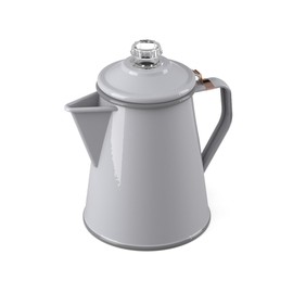 GSI Outdoors Mesa Enamelware 8-Cup Coffee Pot - Earl Grey with Speckled Enamel Finish, Dishwasher Safe