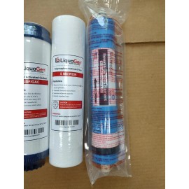 Filter LIQUAGEN Under Sink RO Filter Kit + Deionizer Cartridge, 5 Stage Water Filters