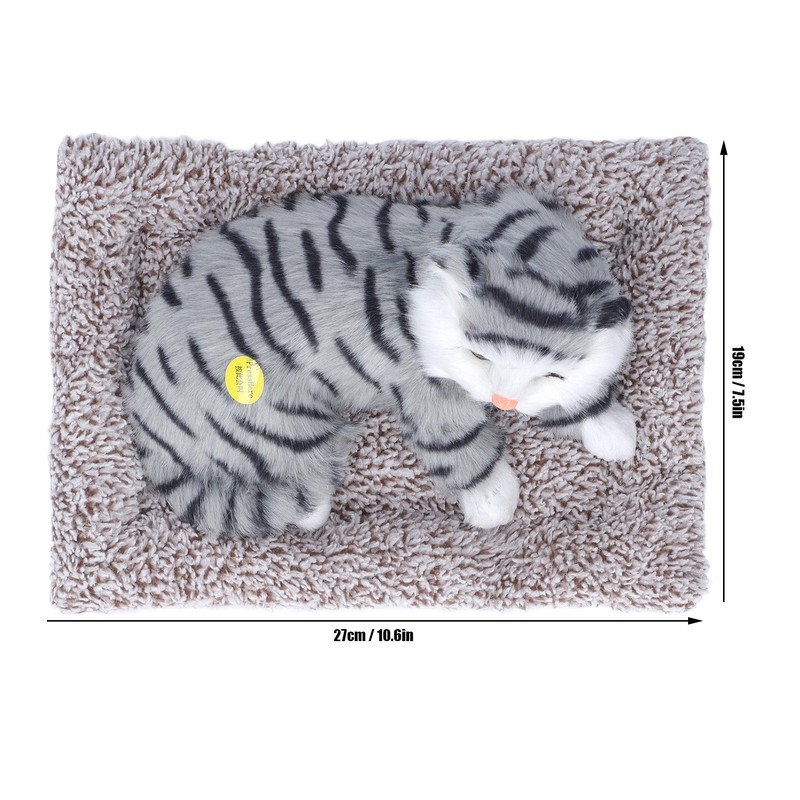 Cat Ornament Simulation Design Vivid Cute Plush Lying Cat with