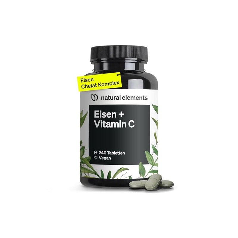 natural elements Iron with 40 mg Natural Vitamin C -