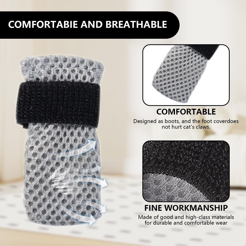 QIYUDA 4 Pcs Cat Mittens to Prevent Scratching for Pets