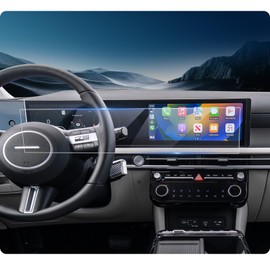 LUWU 2025 Tucson Screen Protector Compatible with 2025 Hyundai Tucson Accessories 2025 Tucson SE/SEL/SEL Convenience/XRT/Limited/Blue/N Line 2025 Tucson Hybrid Tempered Glass Touchscreen 12.3Inch