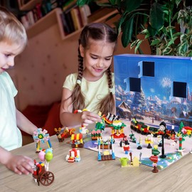 2024 Advent Calendar Christmas Building Set, City Park Holiday Countdown Playset with 24 Daily Collectible Surprises, Christmas Gifts for Party Favors, Kids 6+