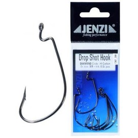 JENZI Drop Shot Hook Type Circel Size 3/0 Titanium, Medium Length