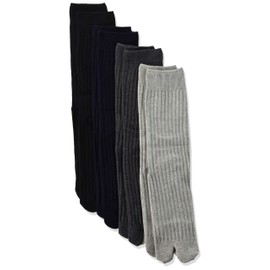 Kuchigomo Kaikaku Men's Tabi Crew 4-Pair Set, Loose Cuffs, Outer Surface, 100% Cotton, Soft Leather Cuffs, Rib
