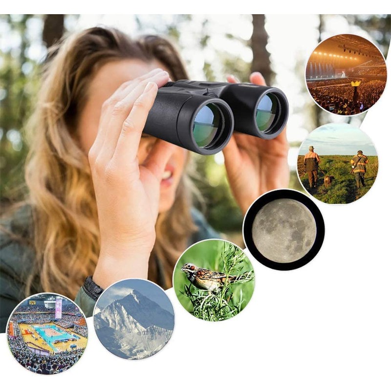10X42 HD Professional Binoculars with Smartphone Adapter and Neck Strap,