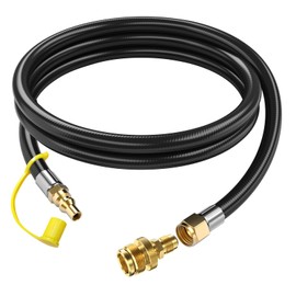 GasXpert 7 FT Propane Quick Connect Hose for RV to Gas Grill, Propane Quick Connect Fittings for 1 LB Throwaway Bottle Connects 1 LB Portable Appliance to RV 1/4" Female Quick Disconnect
