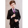 Alizeal Boys Solid Colour Pre-Tied 6 cm Zip Skinny Tie,