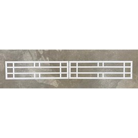 2 Amarr Prairie Long Panel Replacement Inserts for Amarr Garage Doors White 38.5" x 11" ONLY FITS Amarr & Pella Garage Doors