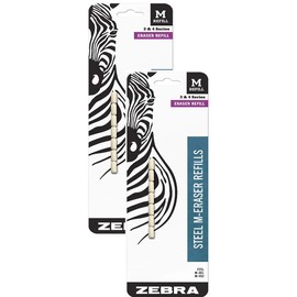 Zebra Pen Steel M Mechanical Pencil Eraser Refills, 2 Packs of 7