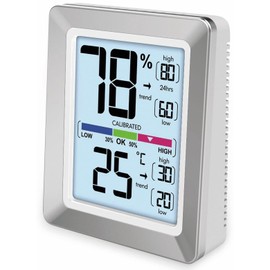 Technoline Modern Front, Coloured Display, Touch Sensor for Lighting, Silver