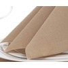 50 Stück Premium Qualität Bettwäsche Gefühl Sand Servietten ROYAL Collection 1/4-Falz