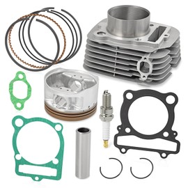 HANQI Motorcycle 83mm Cylinder Head Piston Set with Gaskets for Yamaha YFM350 for Warrior 350 for Raptor 350 for Grizzly 350 for Big Bear 350 for Bruin 350，For YAMAHA YFM350 83MM。