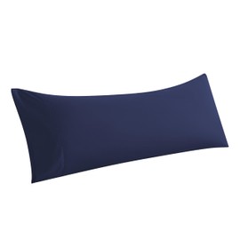 WhatsBedding Body Pillow Cover, Ultra Soft Microfiber Pillowcases, Breathable Long Pillow Case, Envelope Closure - Navy Blue (20x54 inch)