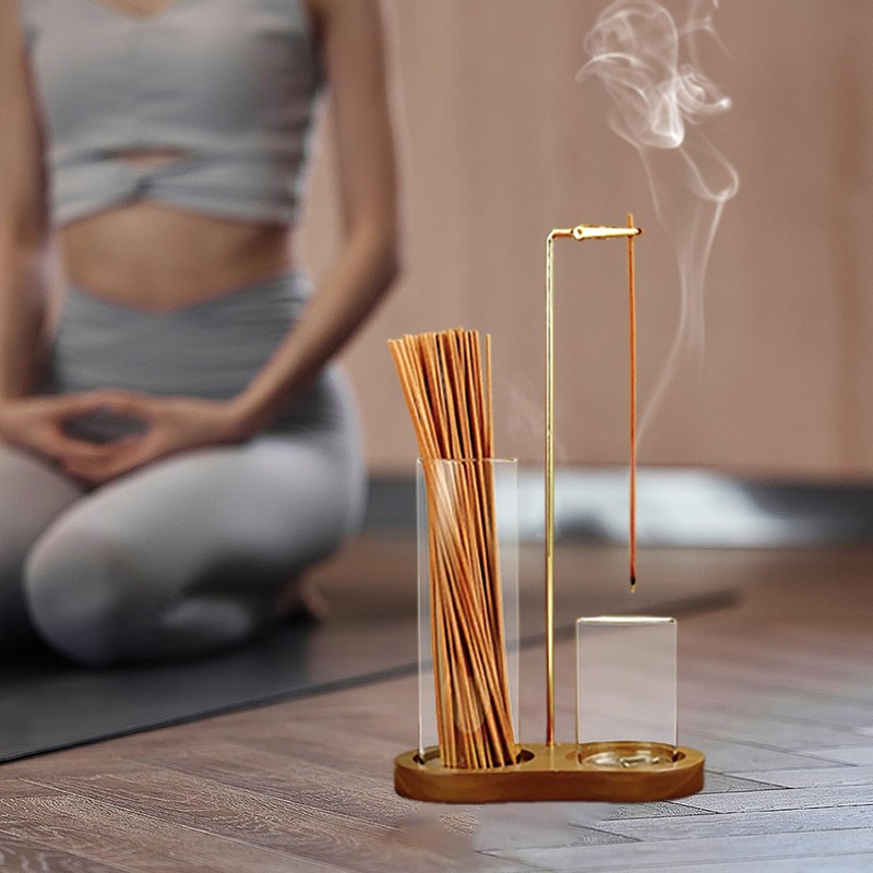 2 in 1 Incense Holder for Sticks, Anti-Ash Flying Incense