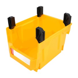 Garage Organizer Bin 377x213x178mm Thickened Slant Mouth Vertical and Back Hanging 2 in 1 Wall Mounted Storage Bin Yellow