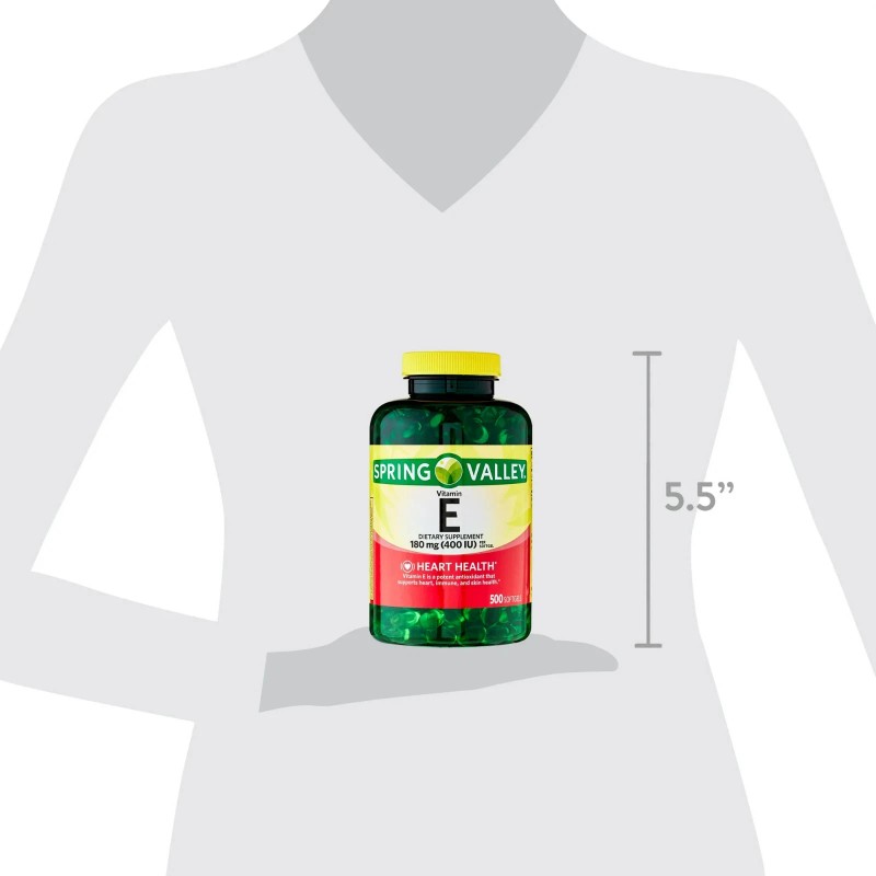 Spring Valley Vitamin E Dietary Supplement, 180 mg, 500 Count