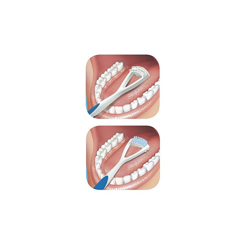 Gum GUM Dual Action Tongue Cleaner, 1 Single Tongue Cleaners,