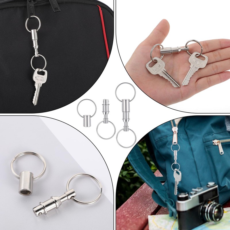 Aeaocvo 10 PCS Detachable Key Ring Quick Release Keychain, Heavy