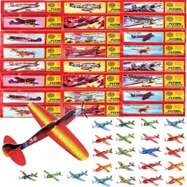 YINZZTRY Glider Planes Set, Polystyrene Aeroplane Model, Glider Planes for Children, Glider Aviator Throwing Glider, for School Cone, Party Bag Surprise (Pack of 24)