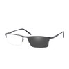 Jcerki Photochromic Gray Reading Glasses +1.00 Strength Half frame Men