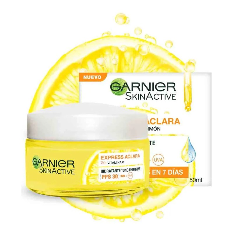 Duo Garnier Express Aclara Serum Crema Momento Aplicación Día Tipo