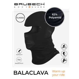 BRUBECK Balaclava for Men and Women, Ski Mask, Balaclava, Storm Cap, Face Mask, Wind Mask, Motorcycle Mask, Bicycle Mask, black, L-XL