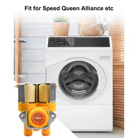F8286401P Washing Machine Water Inlet Valve Compatible with Speed Queen Alliance Huebsch Unimac Washers, 3-way Solenoid Valve replaces Replaces B12496101 F8286401P 3590001 3590002 33590059