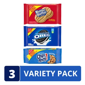 OREO, CHIPS AHOY! & Nutter Butter Cookies Variety Pack, Family Size, 3 Packs