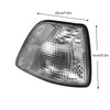 Left Right Turn Signal Light With White Lens Replacement for