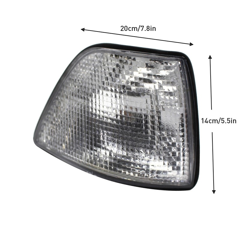 Left Right Turn Signal Light With White Lens Replacement for