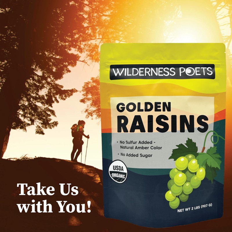 Wilderness Poets, Organic Golden Raisins - No added sugar -