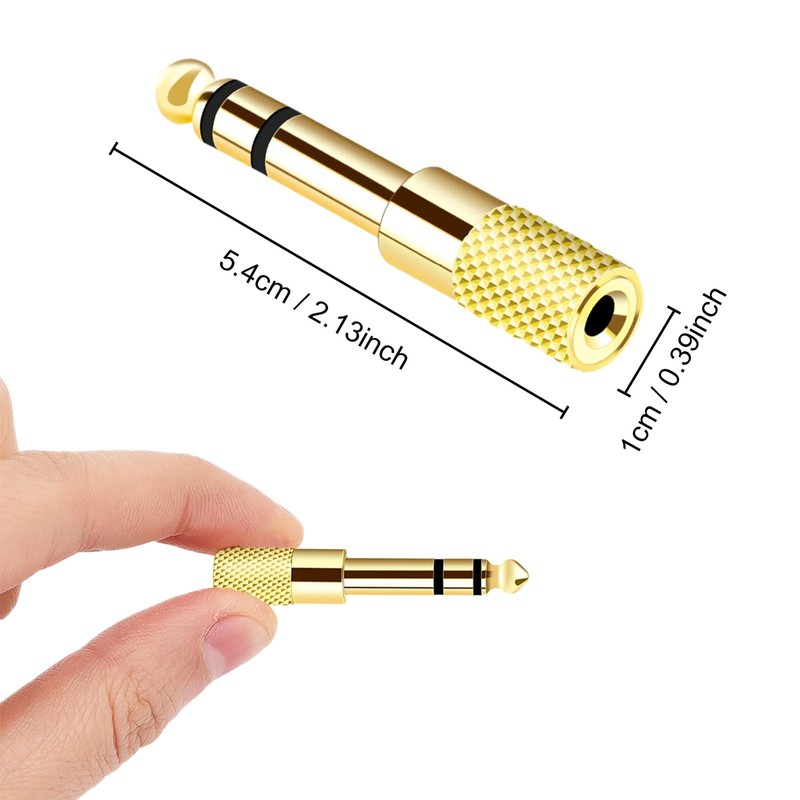 Valefod [Updated Version 5-Pack Stereo Audio Adapter 6.35mm (1/4 inch)