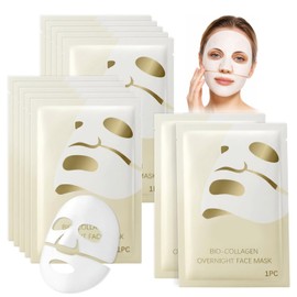 Luuma Collagen Mask Original, Collagen Mask Overnight, Collagen Real Deep Mask, Hydrogel Face Mask, Anti-Ageing, Skin Tightening, Smooths and Hydrates for All Skin Types (Pack of 12)
