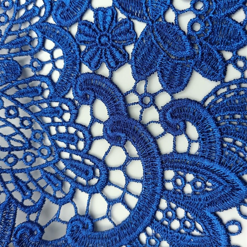 Pack of 4 Lace Round Embroidered Table Runner, Embroidery Placemat,