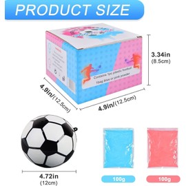 Kit per Rivelazione di Genere con Palloncino, Kit di Articoli per Festa di Rivelazione di Genere, Decorazione per Rivelazione di Genere a Tema Calcio, Palloncino Calcio per Rivelazione di Genere
