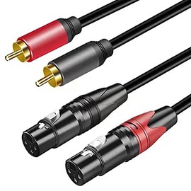 belipro Dual Female XLR to RCA Cable 10Ft, Heavy Duty 2 XLR Female to 2 RCA Male HiFi Stereo Audio Connection Cable.……