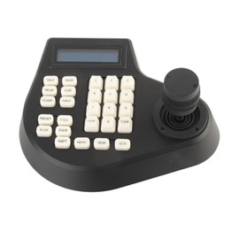 PTZ Pan Tilt Keyboard Controller Analog Coaxial Dome Camera Controller with 2D Joystick RS485 Bus 100‑240V UK Plug