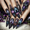 Hallowee Press on Nails Stiletto Fake Nails Long False Nails