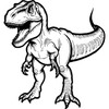 'Tyrannosaurus Rex Dinosaur' Rubber Stamp - Unmounted Design for Crafting