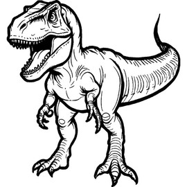 'Tyrannosaurus Rex Dinosaur' Rubber Stamp - Unmounted Design for Crafting & Scrapbooking, A7 (RS00052619)