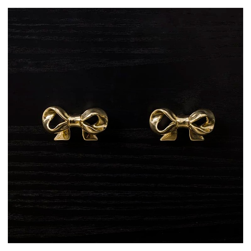 UniDes 4 Pack Gold Brass Knobs for Dresser,Drawers and Cabinet,