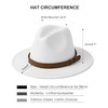 MTKCM Fedora Hats for Men Wide Brim Felt Hat Dress