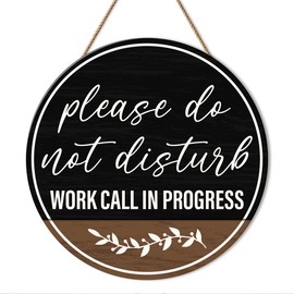 Working from Home Sign for Front Door, Please Do Not Disturb Sign for Home House, Please No Soliciting Sign, Working from Home Hanging Sign Decor, Housewarming Gifts for New House Home