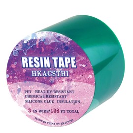 HKACSTHI 108 Feet Resin Tape for Epoxy Resin Molding Silicone Epoxy Resin Tape UV Tape Epoxy Release Tape for Pouring Thermal Tape High Temperature Tape (3 inches)