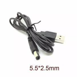 Unbranded 3FT PC Laptop USB Male to 5V DC 5.5mm x 2.5mm Barrel Connector Power Cable USA