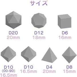 HUIKKJP Dice Polyhedral Dice Dice Set 3 Colors 21pcs D20 D12 D10 D8 D6 D4 Mythical TRPG MTG Card Game Table Game